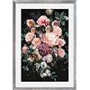Komar Cornice portafoto in legno di pietra argentata con poster Charming Bouquet come set - Dimensioni: 50 x 70 cm - Decorazione da parete, decorazione floreale