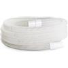Connettore Tubo 38mm Well2wellness + Fascette | Raccordo Portagomma ABS Bianco Per Collegamento Flessibile