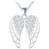 MOOFUN Collana da donna con ciondolo a forma di ali di angelo, in argento 925, con zircone, per donne, mamma, moglie, fidanzata, ali di scheletro, per compleanni, San Valentino, festa della mamma,