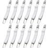 CINGHIA Clip Lenzuola,12 Pezzi Tenditori Regolabili per Lenzuola,Elastici per ASSE da Stiro,Regolabile,con Clip in Metallo Tenditore per Materassi per Lenzuola Bianco