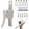 techextra Pistola per colla epossidica da 50 ml, con impugnatura adesiva, pistola dosatrice 2 K, per miscelare colla 2:1 AB, con 10 miscelatori statici