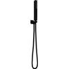 Parama Kit doccia squadrato nero opaco con presa acqua e flessibile da 150 cm