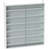 HOMCOM Vetrina per collezione da parete, 6 mensole regolabili in altezza, 2 ante scorrevoli in vetro 80 x 9,5 x 83 cm | Aosom Italy
