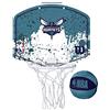 Wilson Minicanestro da Basket NBA TEAM MINI HOOP, Plastica, Bianco/Blu (Charlotte Hornets), Taglia unica