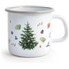 H&h Pignatto H&H Xmas Carol Ø10cm smaltato con decori natalizi