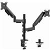 Gembird Supporto monitor Gembird MA-DA2P-02 Braccio da scrivania per 2 schermi 17-32'' max 9kg Nero [MA-DA2P-02]