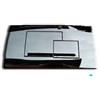 Pucciplast Pucci Placca Quadra Cromata (cm 33x18) a 2 Tasti per Cassetta Incasso mod. Eco