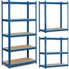 Humberg 4848 - Scaffale in metallo, 180 x 90 x 40 cm, resistente, portata 175 kg, colore: blu