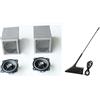 AUTOKIT KIT AUTORADIO PER PANDA 750 1986-2003 2 CASSE GRIGIO E ANTENNA RADIO STEREO