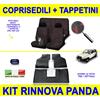 Autokit Per Panda Young Tappetini con fodere coprisedili set foderine tappeti di gomma