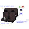 AUTOKIT Coprisedili Fiat Panda Young da 1986 a 2003 set tessuto foderine rosso nero kit