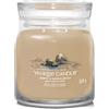 Yankee Candle Amber & Sandalwood Signature Media & Sandalwood Signature Candela Profumata Giara Signature