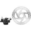 Aramox Black Aluminium Brake Caliper Kit for Kart ATV Scooter Rear Brake Set, Includes Silver Brake Disc for Gas or Electric Kart, Ideal for Karting Scooter ATV DIY Upgrade, Black