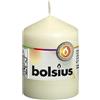 Bolsius - Candela a Colonna, Colore: Avorio, Cera paraffina, 6 x 6 x 8 cm