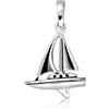 WithLoveSilver Pendente Ciondolo barca a vela in Argento Sterling 925 Yacht Sea Ship