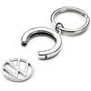 Volkswagen 000087010BT Portachiavi con Chip per Carrello della Spesa, con Nuovo Logo VW, Argento, Länge: 6,5cm / Breite: 3,5cm