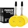 Thinvik Camere d'Aria TPU- Valvola Presta in Metallo 60mm per Bici da Gravel - 700cc 33-50c/29' 'x 1.5-1.75 - 2 Pezzi (1 Paio)