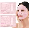 Turiueba 10 Pezzi Maschera Viso Collagene al Coreana Real Deep Bio Collagenmask Che si Assorbe Korean Acido Laluronico anti Age Glass Skin Notturna Firming Masque Hydration Moisturizing Affinamento dei Pori