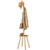 VASAGLE Attaccapanni da Terra, Appendiabiti da Terra, con 8 Ganci e Piano Portaoggetti, Alto 170,5 cm, per Cappotti Cappelli Borse, Ingresso Corridoio Camera da Letto, Beige Naturale RCR033N01