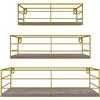 EYMPEU Mensola da Muro, Mensola con Colore Oro, Salvaspazio per Camera, Soggiorno, Cucina, Bagno, Scaffale da Parete Set di 3