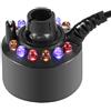 AUNMAS Nebulizzatore a 12 LED per nebulizzatore, Acquario colorato Mister Fogger, Fontana per Stagno, Nebbia, atomizzatore, purificatore d'Aria, umidificatore(EU 220V)
