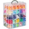 BELLE VOUS Scatola Organizer Lego e Piccole Bambole - Scatola Porta Perline Orecchini e Mollette Capelli - Casellario Porta Oggetti - Portaminuterie con Scomparti a 5 Livelli Impilabili