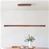 Schindora LED Lampadario Cucina Legno Dimmabile,115Cm Noce Lampadario Camera Da Letto Con Telecomando,Regolabile In Altezza Lampada,36W Moderno Lampadari Soggiorno Per Salotto Biliardo