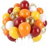 UDRKFOPK Palloncini arancione e rossi, 60 pezzi da 30 cm, palloncini bianchi arancione e gialli per compleanno, palloncini in lattice rossi e gialli per matrimonio, compleanno, anniversario, decorazioni per