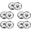 QUARKZMAN 5 Set Bottoni Automatici da Cucire 23mm Bottoni Automatici a Pressione Metallo per Chiusura Borse, Vestiti, Cucito Artigianale, Argento