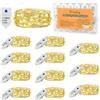 Vacoulery Lucine Led Decorative a Batteria con Timer, 12 Pezzi 2M 20 LED Luci Natale Batteria Impermeabile, Filo di Rame Flessibile DIY per Festa, Matrimonio, Natale, Stanza, Decorazione Luminosa