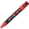UNI MITSUBISHI Marcatore a base d'acqua Uni Posca PC5M - punta tonda media da 1,8mm a 2,5mm - rosso - Uni Mitsubishi (unità vendita 1 pz.)