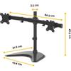 FELLOWES Braccio porta monitor Doppio Freestanding - Fellowes (unità vendita 1 pz.)