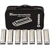 Hohner Bluesband 1501/7 - Armoniche con custodia, confezione da 7