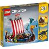 LEGO Creator 3 in 1 31132 - Nave vichinga e Jörmungandr