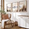 Joocrise Set di 3 stampe artistiche da parete con montagna neutra, stampa ad acquerello, su tela, paesaggio paesaggistico, immagini moderne, pittura astratta, stampe ad acquerello, per soggiorno e camera da