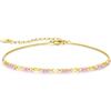 CDE Bracciali da donna Argento 925 Braccialetto Infinito Bracciale Donna Cuore, Gioielli Regalo Natale Compleanno Festa Della per Moglie Amiche Amica (Oro-10-Oct)