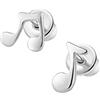 butterfly Orecchini Per Bambini In Argento Sterling Con Design Di Note Musicali E Chiusura A Perno
