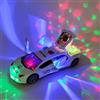 WLHBF Giocattolo auto, WLHBF auto della polizia bambini con luci apertura automatica porte veicolo luce suono giocattolo auto della polizia per ragazzi ragazze ab3 4 5 6 anni compleanno