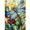 Artinhand Grandi puzzle per adulti 300 pezzi vetro colorato libellula puzzle per adulti giocattoli regalo decorazione famiglia puzzle bambini