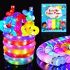 Sinwind Tubi Pop Luminosi, 12 Pezzi Mini Giocattoli Sensoriali di Tubi Pop,Fidget Pop Tube Giocattoli,Bastoncini LED, bastoncini luminosi per bambini, Luminose per Party Feste e Carnevale