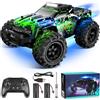 BAZADER Macchina Telecomandata Auto Telecomandate - 1:18 LED Light 25KMH Macchina Radiocomandata per Bambini con Spray 2.4GHz AllTerrain Off-Road 2 Batterie 60 Minuti Giocattolo da Corsa Veloce