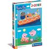 Clementoni - 24797 - Supercolor Puzzle - Peppa Pig - 2X20 Pezzi (Include 2 Puzzle Da 20 Pezzi) - Puzzle Bambini 3 Anni, Puzzle Cartoni Animati - Made In Italy