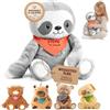 Lilly's Love Peluche ponderato 2,3 kg, animale calmo per ansia, Stevie il bradipo, sensoriale per bambini e adulti, lavabile in lavatrice con interno rimovibile