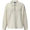 JACK & JONES Jorrick Plisse-Felpa con Zip Maglia di Tuta, Bianco Antico, XS Uomo