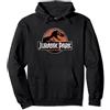 Jurassic Park Classic Retro Red & Black Speckled Logo Felpa con Cappuccio