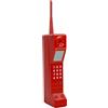 Flylin Telefono cellulare retrò anni '90, modello di telefono cellulare vecchio stile portatile in metallo, ornamento per simulazione fotografica, decorazione per feste, decorazione per la casa (rosso