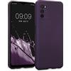 kwmobile Custodia Compatibile con Samsung Galaxy A03s Cover - Back Case Morbida - Protezione in Silicone TPU Effetto Metallizzato bordeaux metallizzato