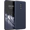 kwmobile Custodia Compatibile con OnePlus 6T Cover - Back Case per Smartphone in Silicone TPU - Protezione Gommata - blu scuro matt