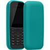 kwmobile Custodia Compatibile con Nokia 105 (2019) Cover - Back Case per Smartphone in Silicone TPU - Protezione Gommata - petrolio matt