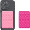 kwmobile Set da 2 Ventose per Telefono in Silicone - Ventosa Cellulare Compatibile con iPhone e Android - Supporto Adesivo - Rettangolare 5,5 x 8 cm - Rosa Chiaro/Rosa